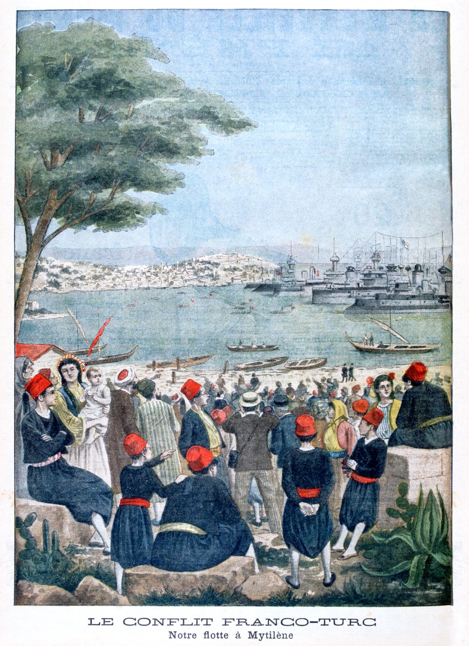 Frota francesa em Mytilene Lesbos, 1901 de Unbekannt