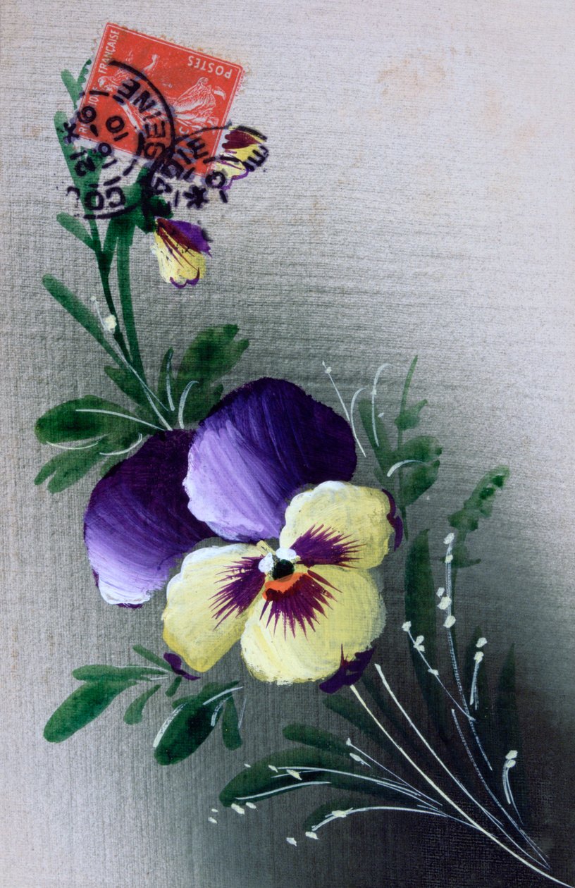 Cartão francês da flor, c1900 de Unbekannt
