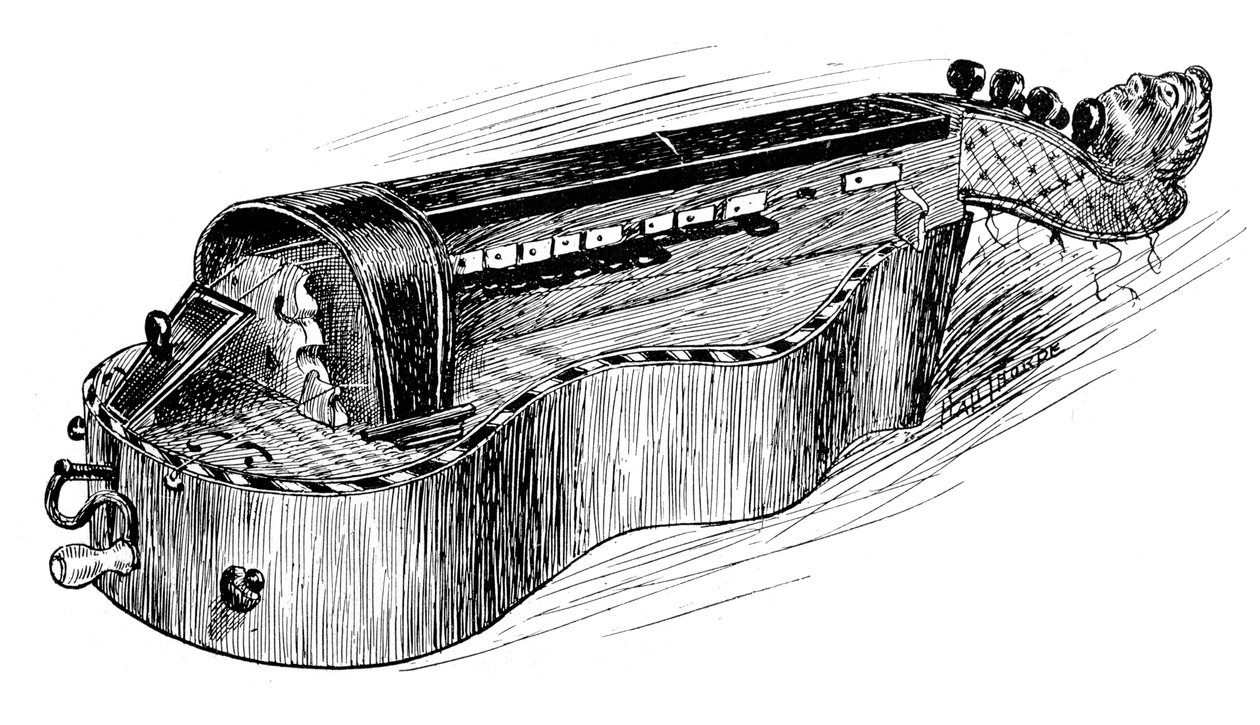 Hurdy-gurdy ou vielle francês, c1750, 1901 de Unbekannt