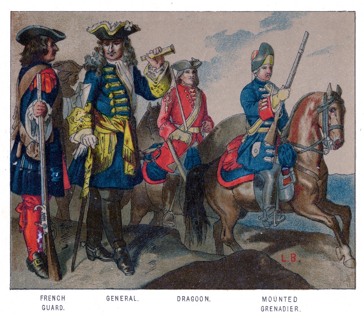 Vestido militar francês, 1704 de Unbekannt