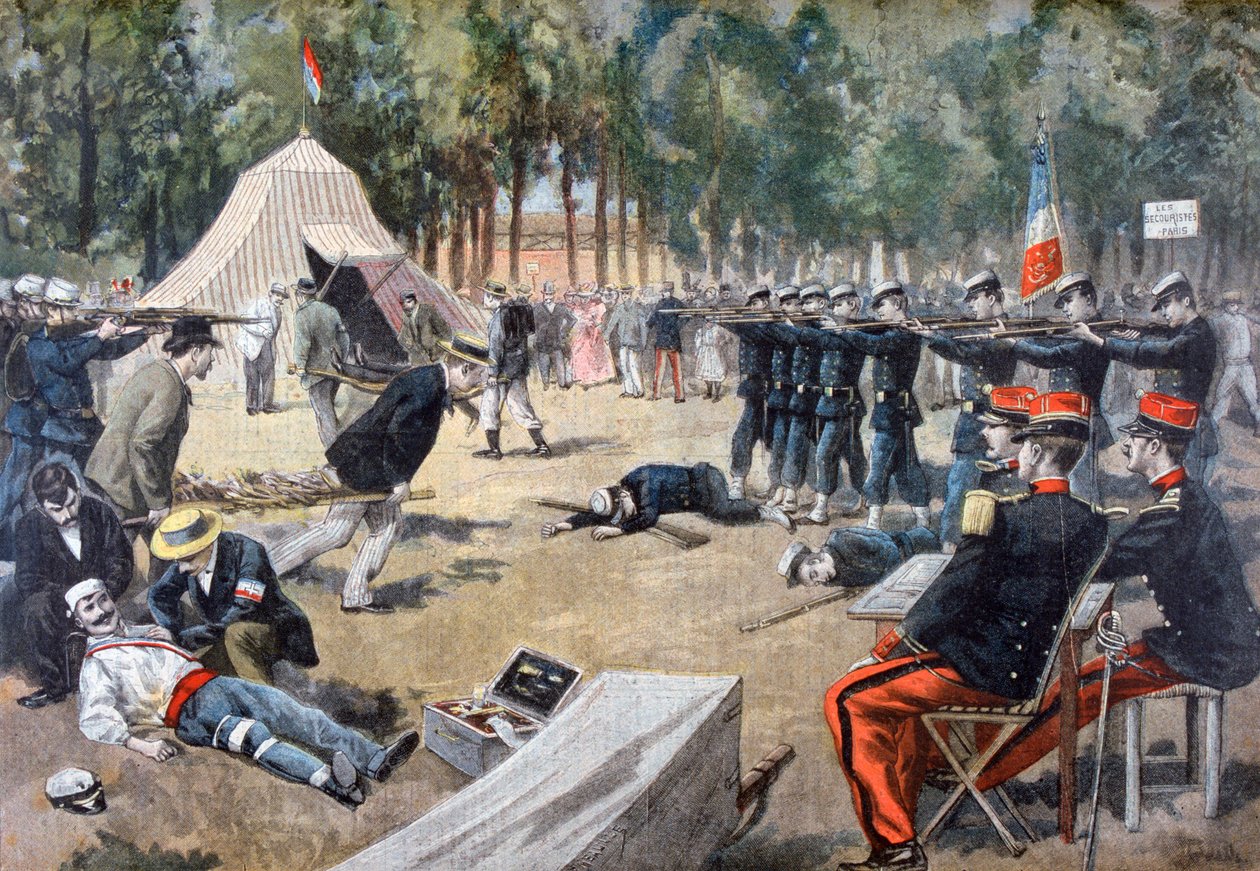 Manobras militares francesas: primeiros socorros, 1897 de Unbekannt