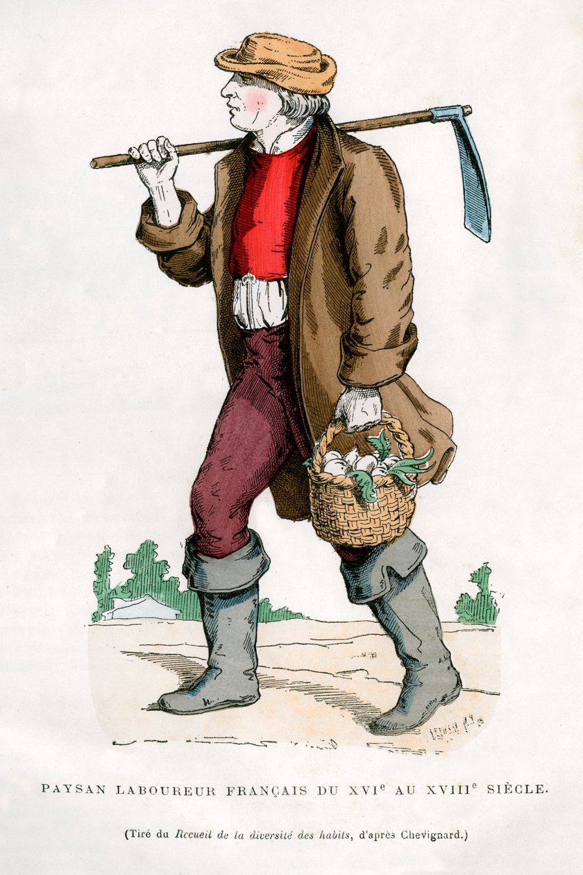 Trabalhador agrícola camponês francês, século XVI 1882-1884 de Unbekannt