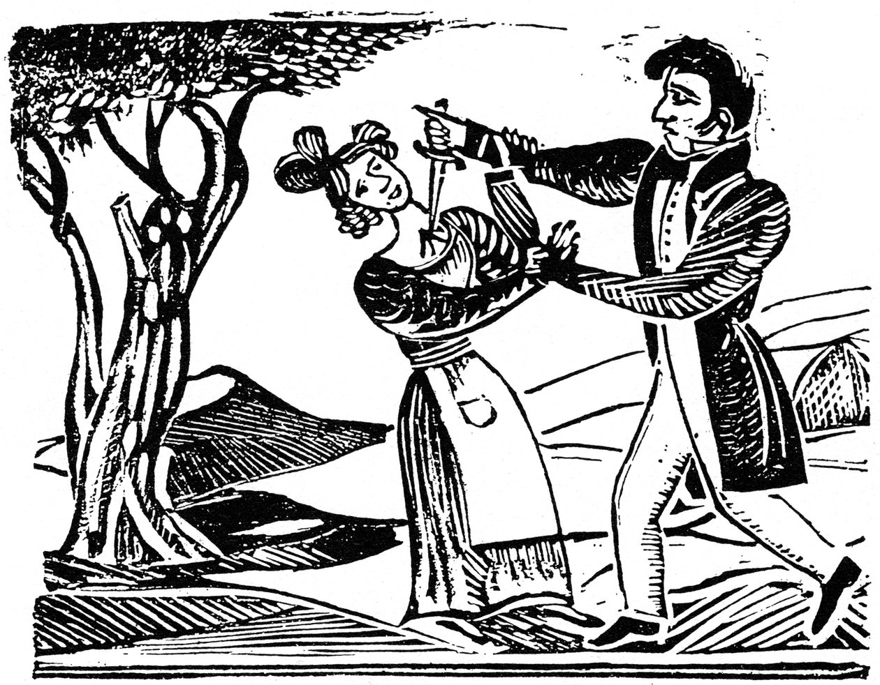 Xilogravura popular francesa usada para ilustrar assassinatos, c1840 1964. de Unbekannt