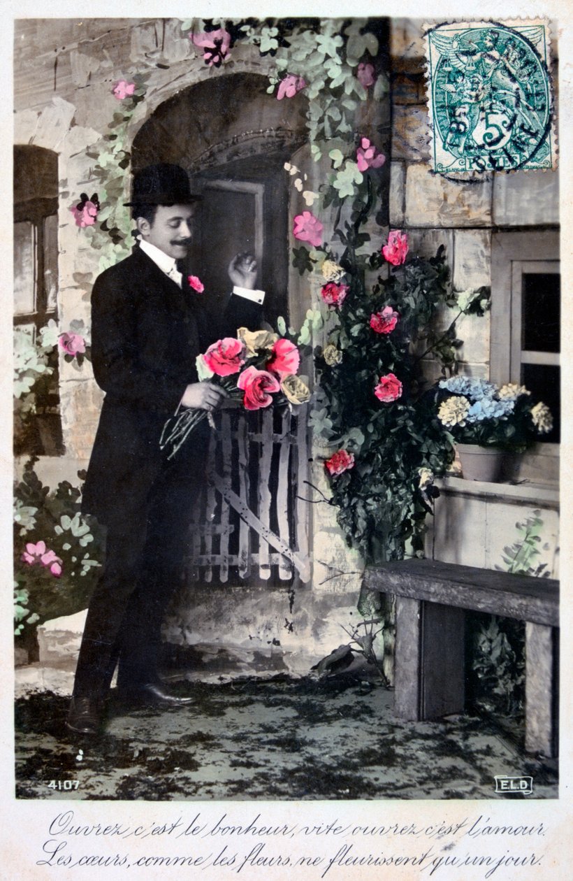 Cartão romântico francês, c1900 de Unbekannt
