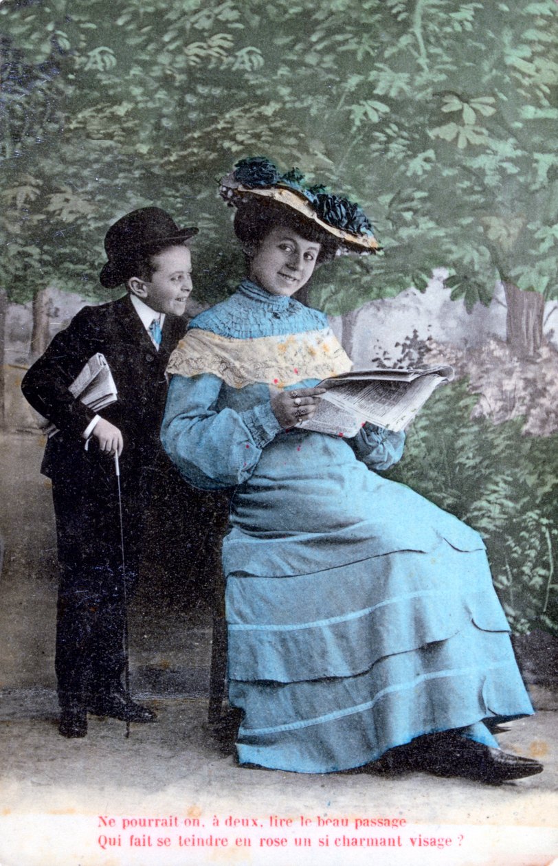 Cartão romântico francês, c1900 de Unbekannt