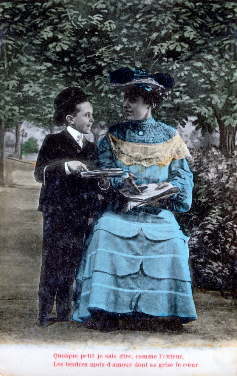 Cartão romântico francês, c1900 de Unbekannt