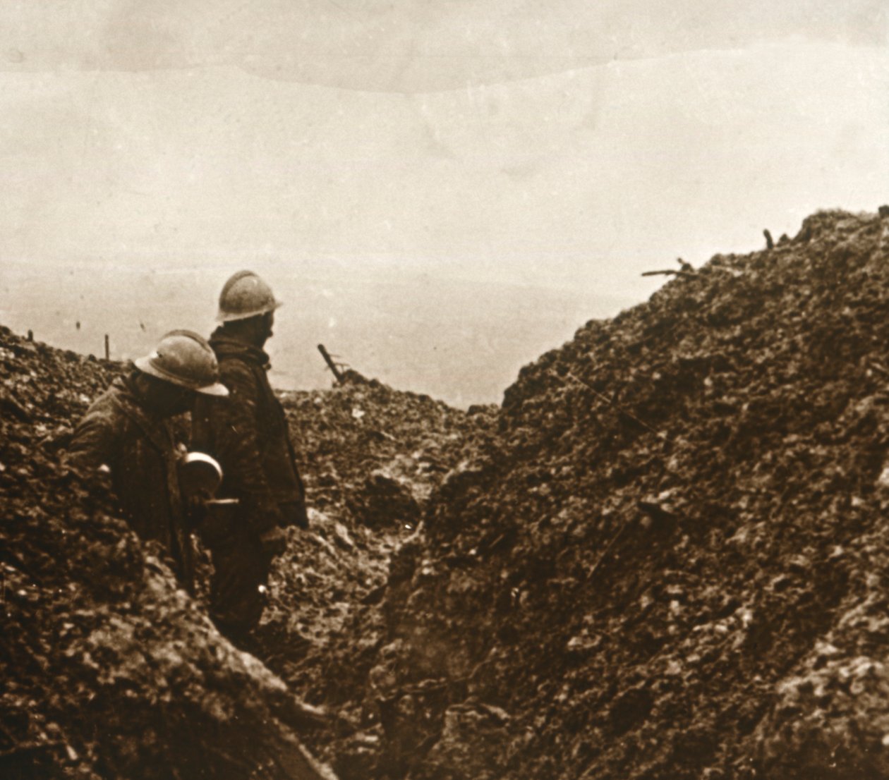 Soldados franceses nas trincheiras, c1914-c1918 de Unbekannt
