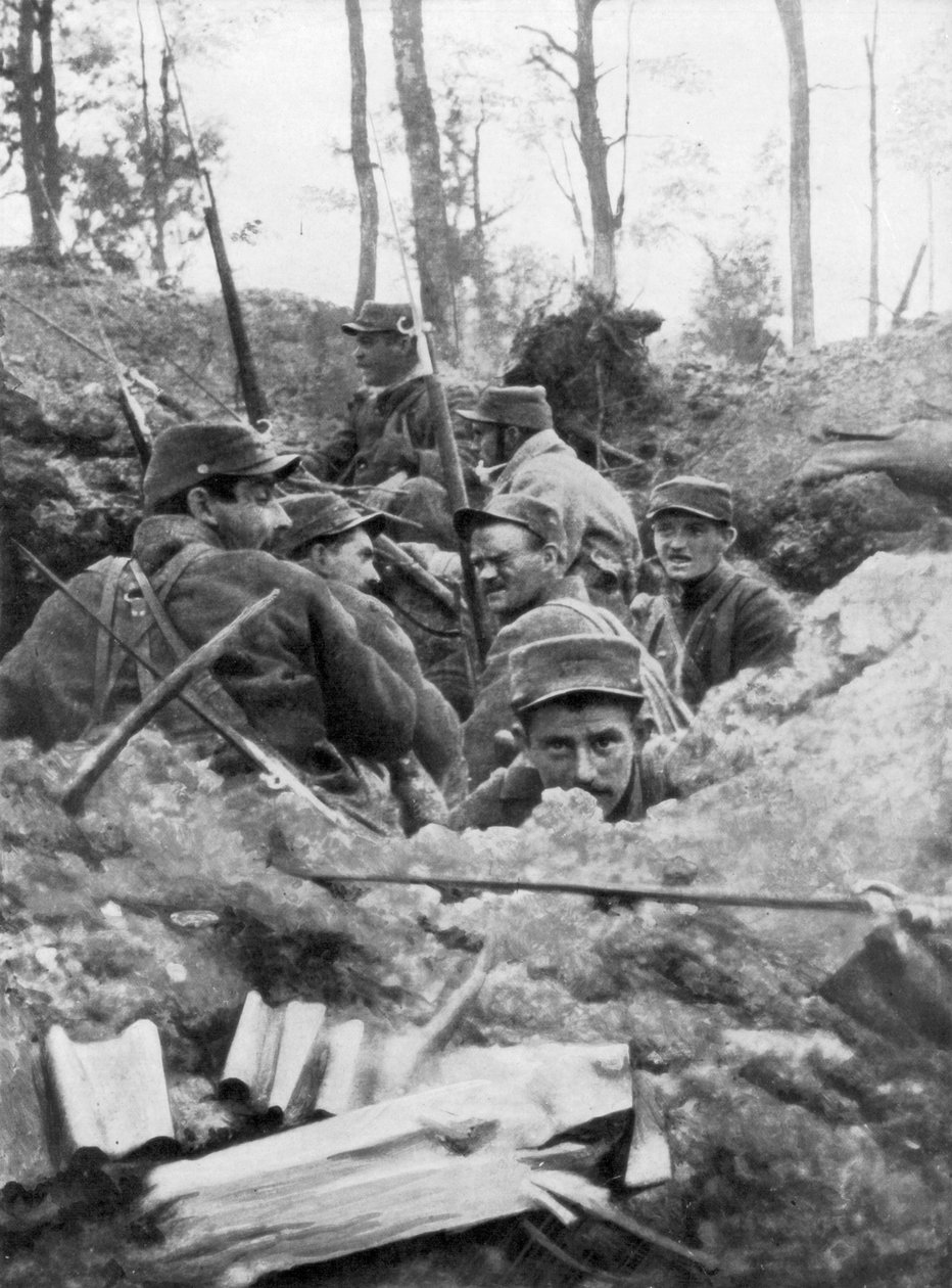 Tropas francesas no sistema de trincheiras de Calonne, França, julho de 1915 de Unbekannt