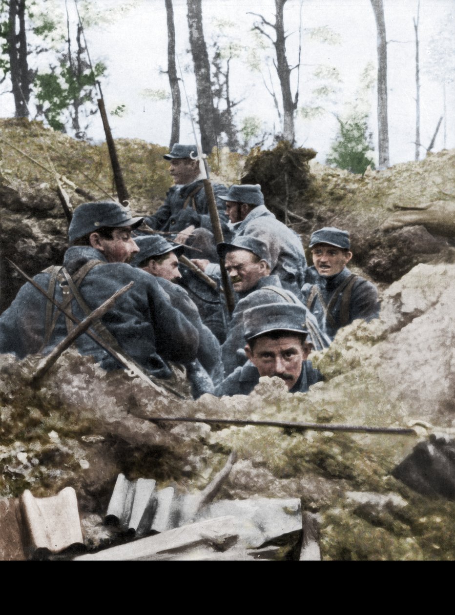 Tropas francesas no sistema de trincheiras de Calonne, França, julho de 1915 de Unbekannt