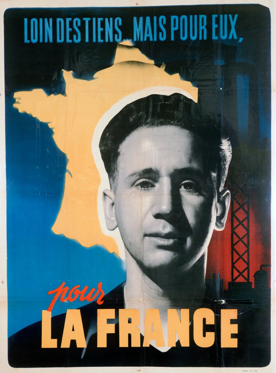 Cartaz de trabalho voluntário francês, c1942-1944 de Unbekannt