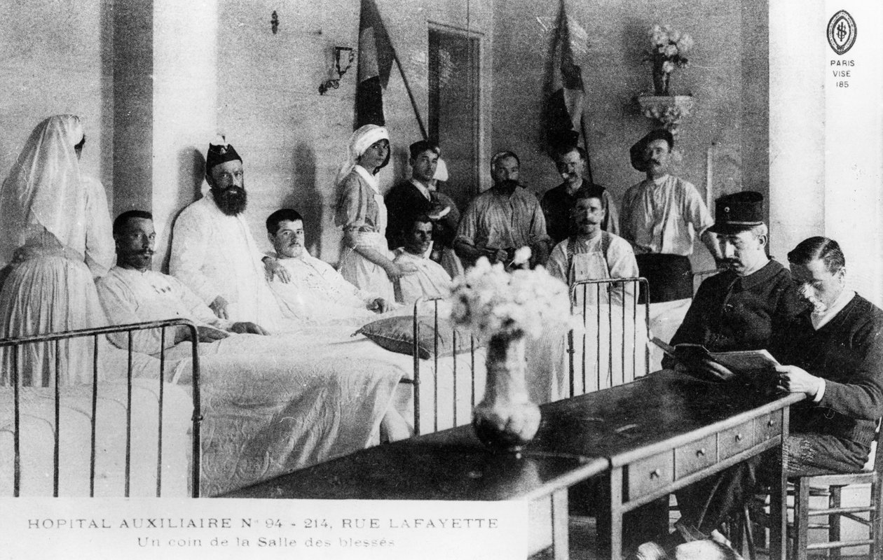 Hospital auxiliar de feridos franceses, Paris, França, Primeira Guerra Mundial, 1914-1918 de Unbekannt