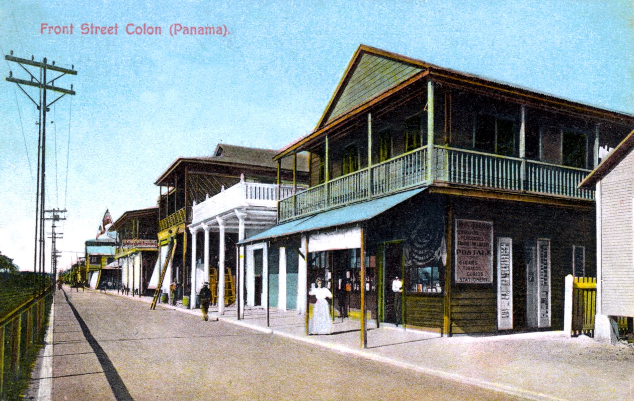 Front Street, Colon, Panamá, 1907 de Unbekannt
