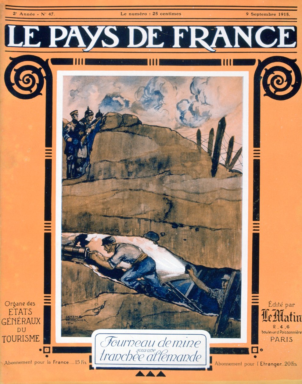 Capa do Pays de France, 9 de setembro de 1915 de Unbekannt