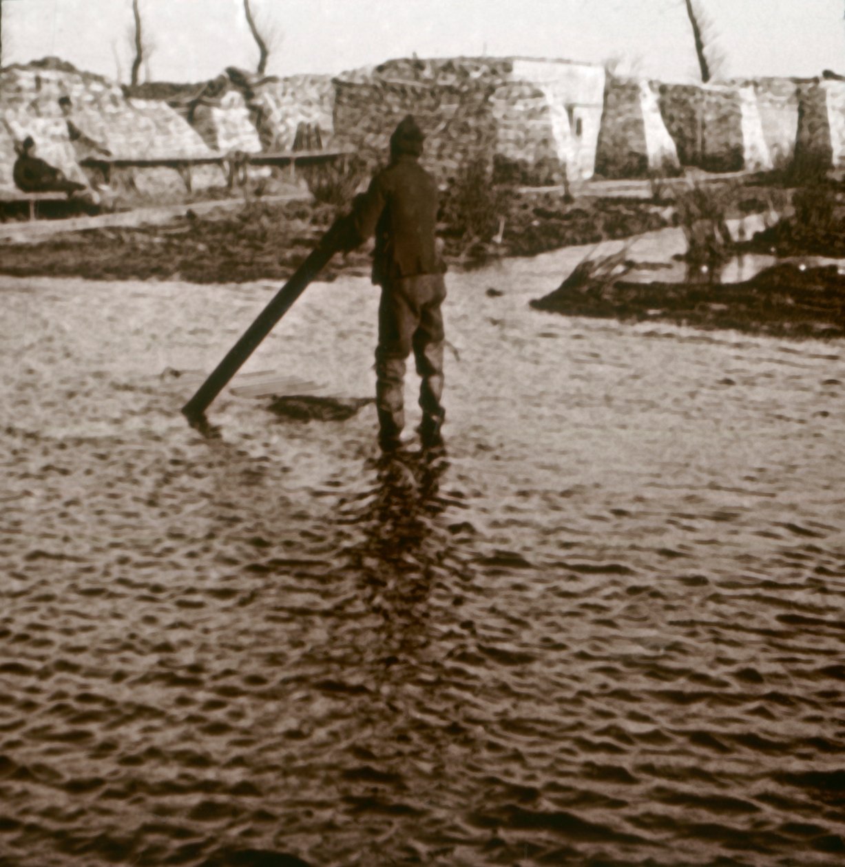 Linha da frente, Ramskapelle, Bélgica, c1914-c1918 de Unbekannt
