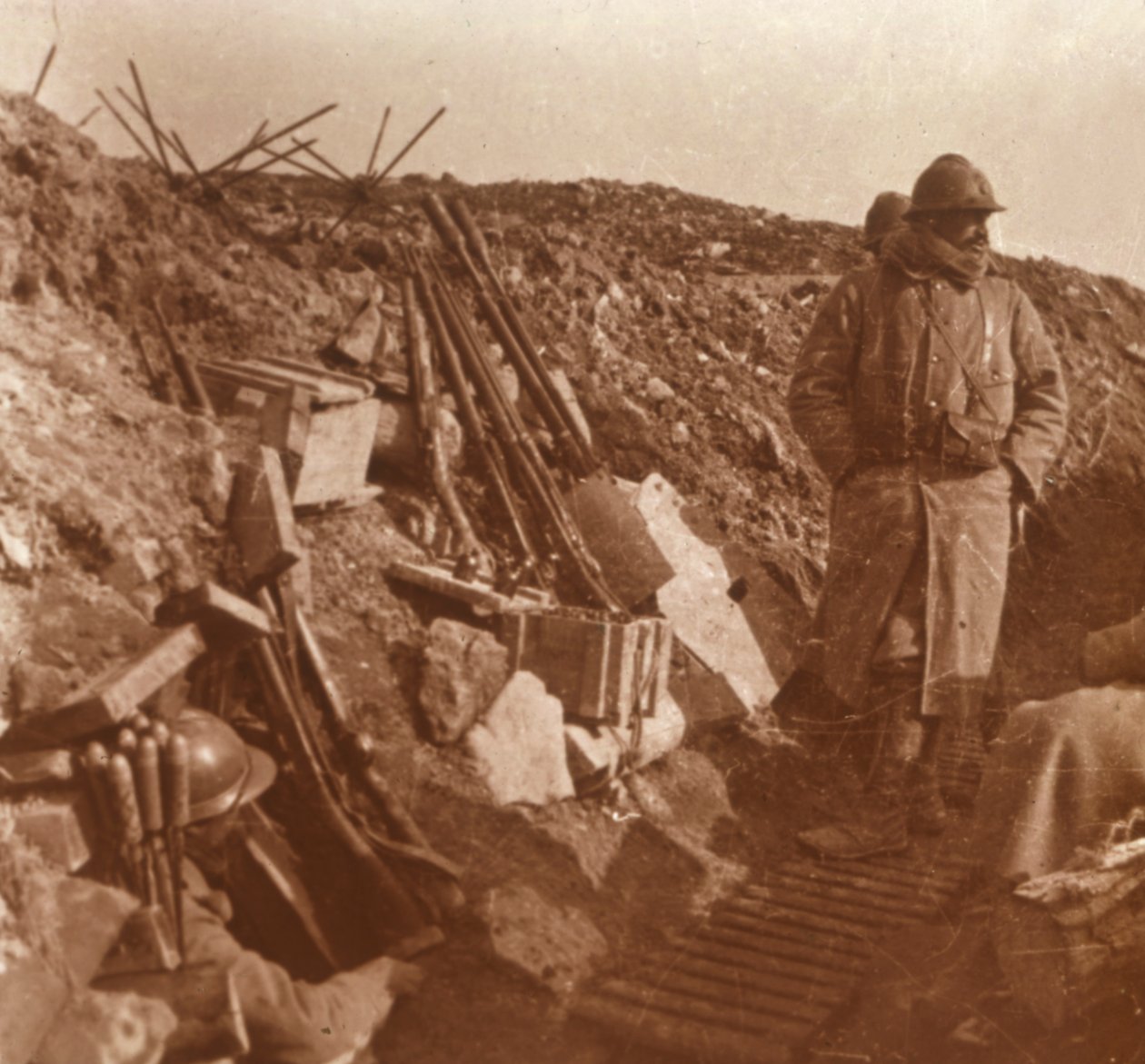Linha da frente, Vauquois, norte da França, c1914-c1918 de Unbekannt