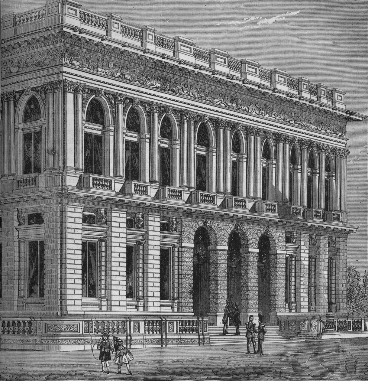 Parte dianteira do clube do exército e da marinha, Westminster, Londres, c1870 1878 de Unbekannt