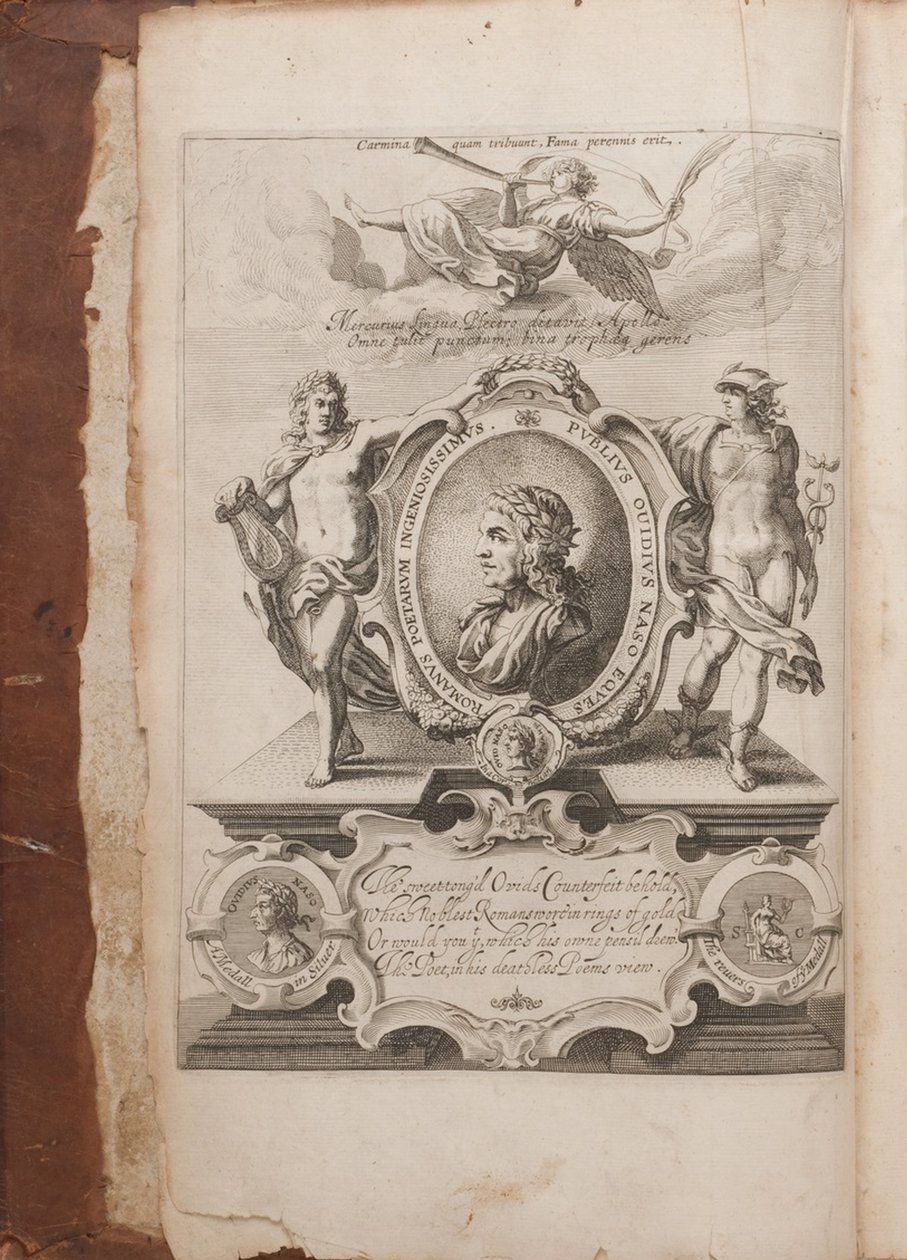 Frontispício com retrato de Ovídio, Metamorfoses, Oxford, 1632 de Unbekannt