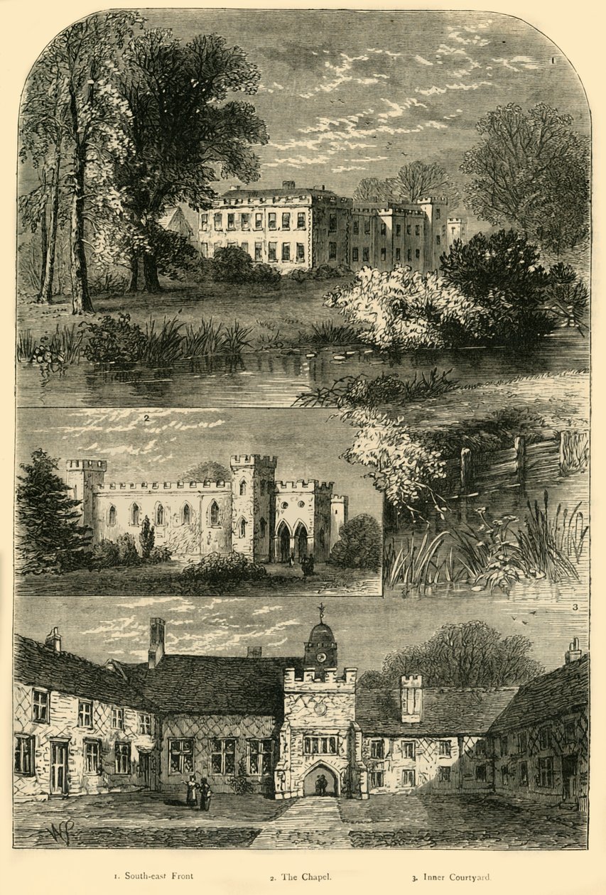 Palácio de Fulham em 1798, c1878. de Unbekannt
