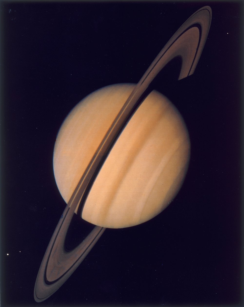 Visão completa de Saturno e seus anéis, 1980 de Unbekannt