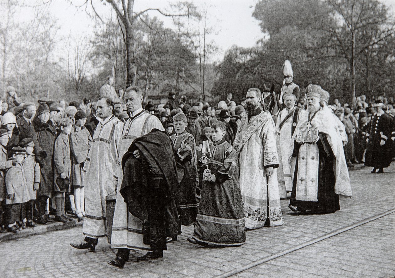 Funeral da czarina Maria Fyodorovna da Rússia, Roskilde, Dinamarca, 19 de outubro de 1928 de Unbekannt