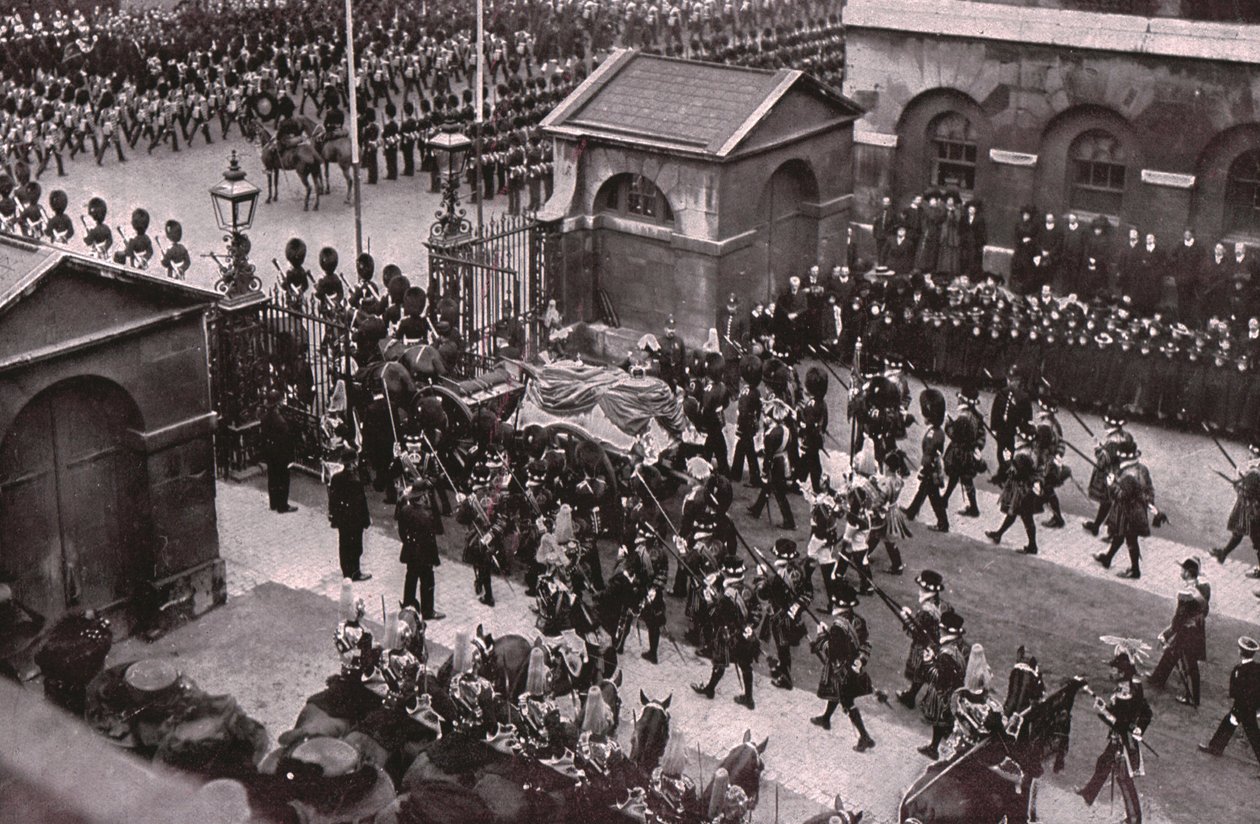 Procissão fúnebre do rei Eduardo VII, Whitehall, Londres, 20 de maio de 1910. de Unbekannt