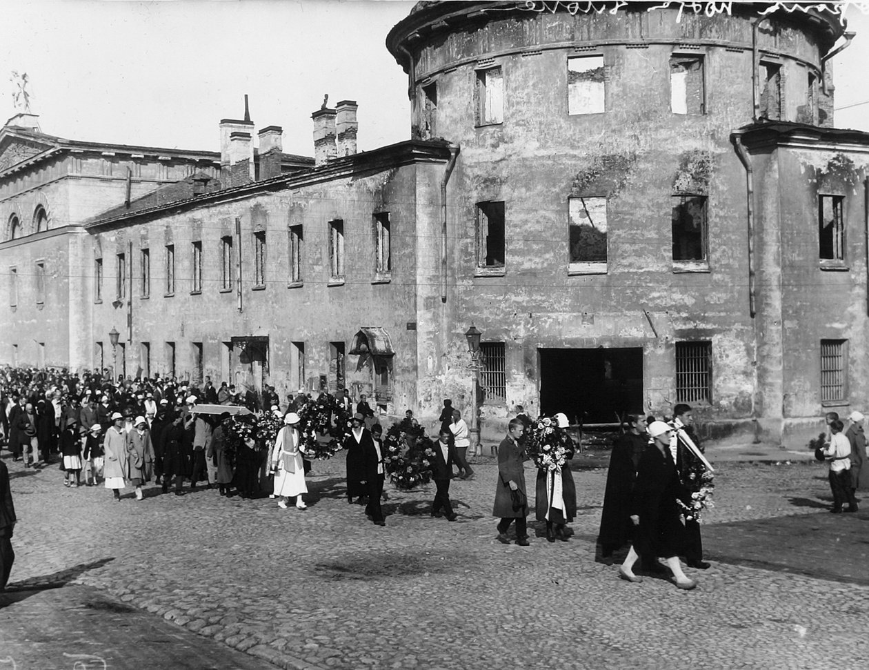 Procissão fúnebre do poeta Alexander Blok, Petrogrado, Rússia, 10 de agosto de 1921 de Unbekannt