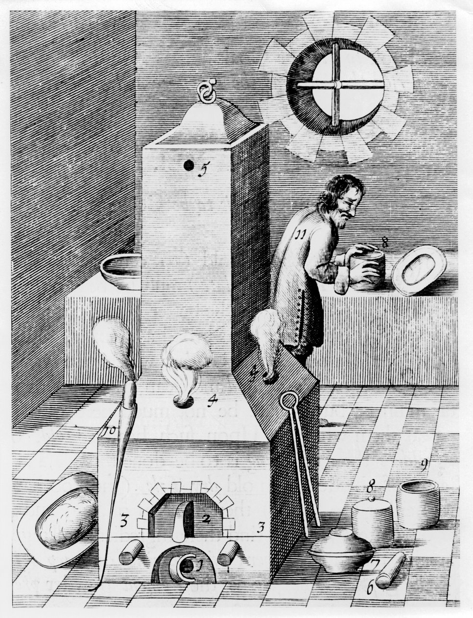 Forno para processos onde é necessário calor prolongado, como cimentação, 1580 de Unbekannt