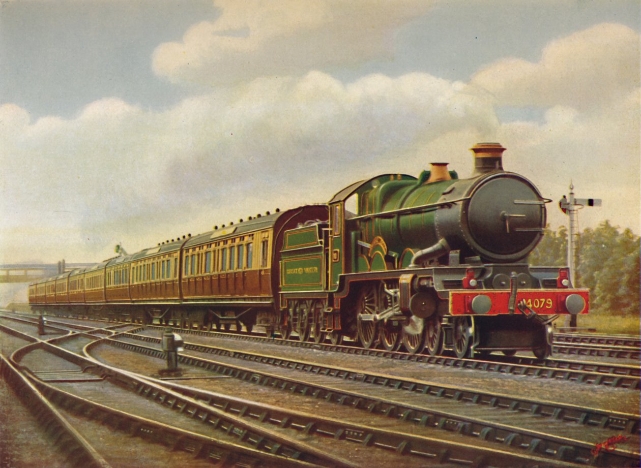 GWR Cornish Riviera Limited Express a toda velocidade, - Motor Pendennis Castle., 1926 de Unbekannt