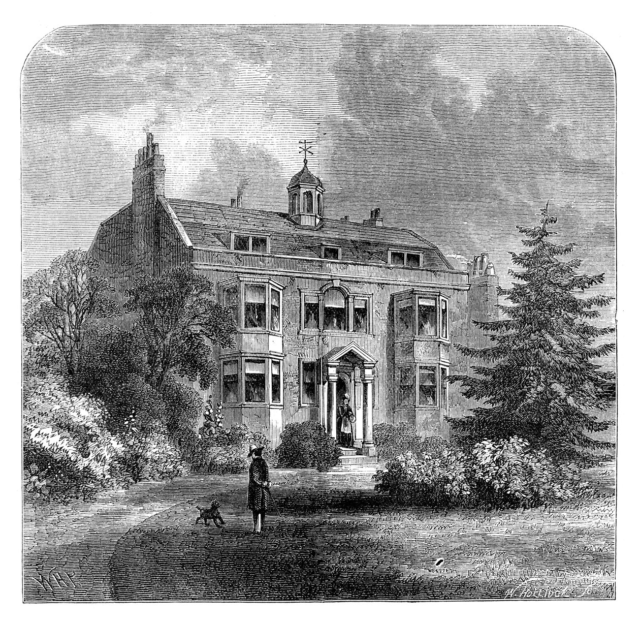 Gads Hill Place, a residência de Charles Dickens, Higham, Kent, final do século XIX de Unbekannt