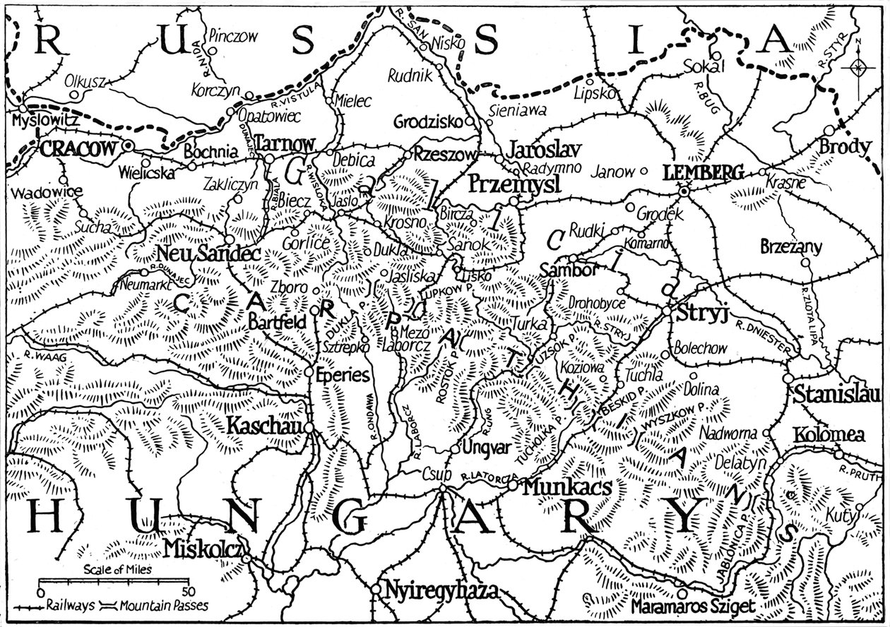 Galiza e os passes dos Cárpatos, 1915 de Unbekannt