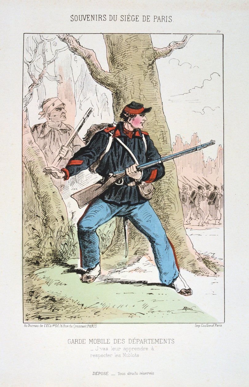 Guarda móvel dos departamentos, cerco de Paris, 1870-1871 de Unbekannt