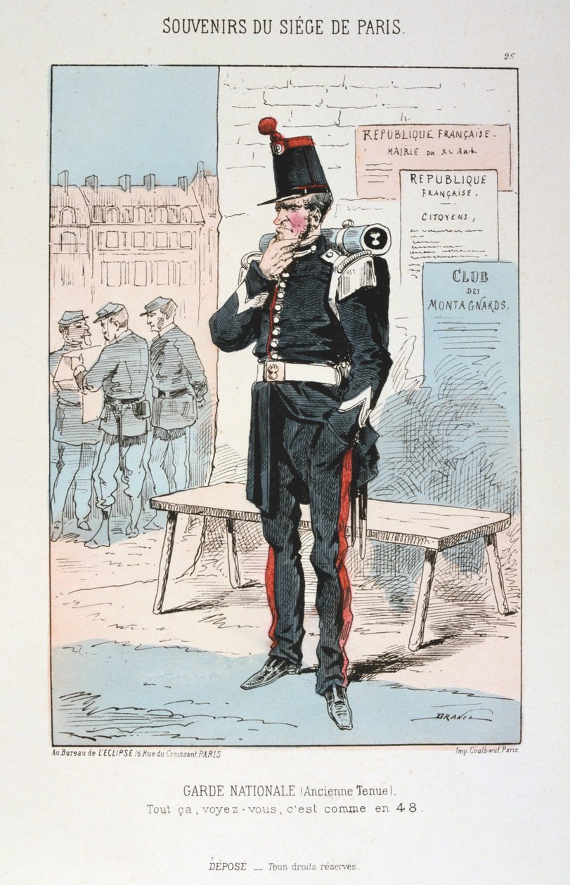 Equipamento antigo da Guarda Nacional, Cerco a Paris, Guerra Franco-Prussiana, 1870-1871. de Unbekannt
