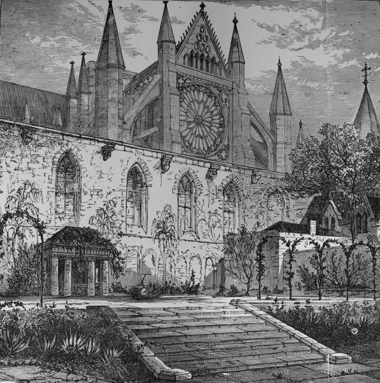 Jardim da casa de Ashburnham, 1890 de Unbekannt