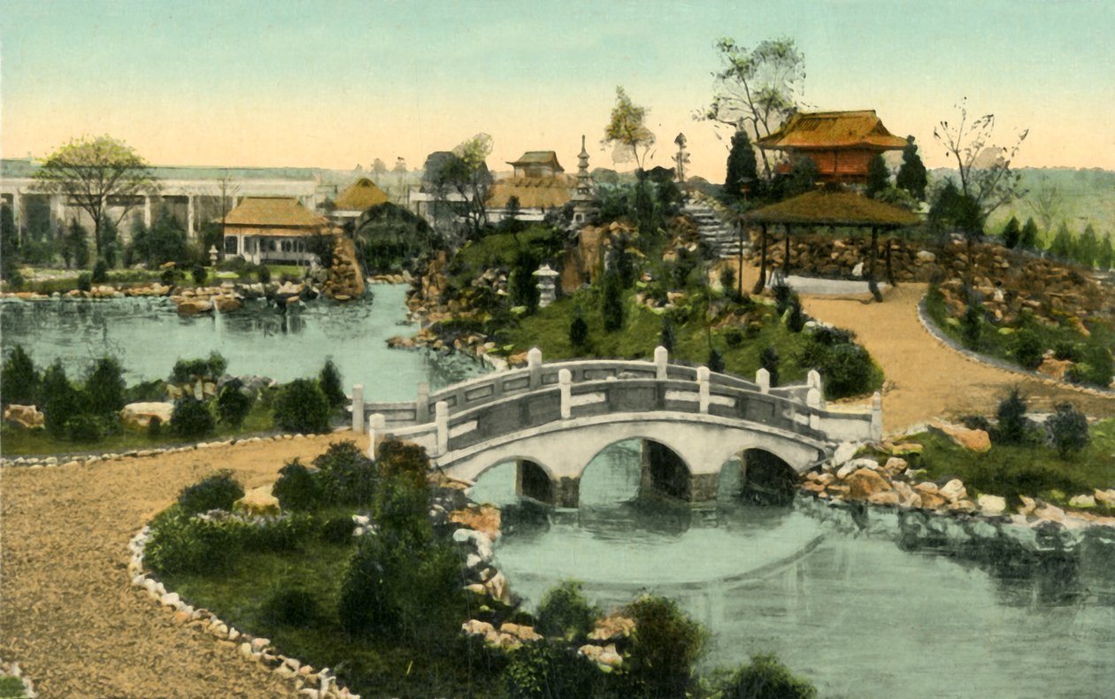 Jardim da Ilha Flutuante, Exposição da Coroação, Londres, 1911. de Unbekannt