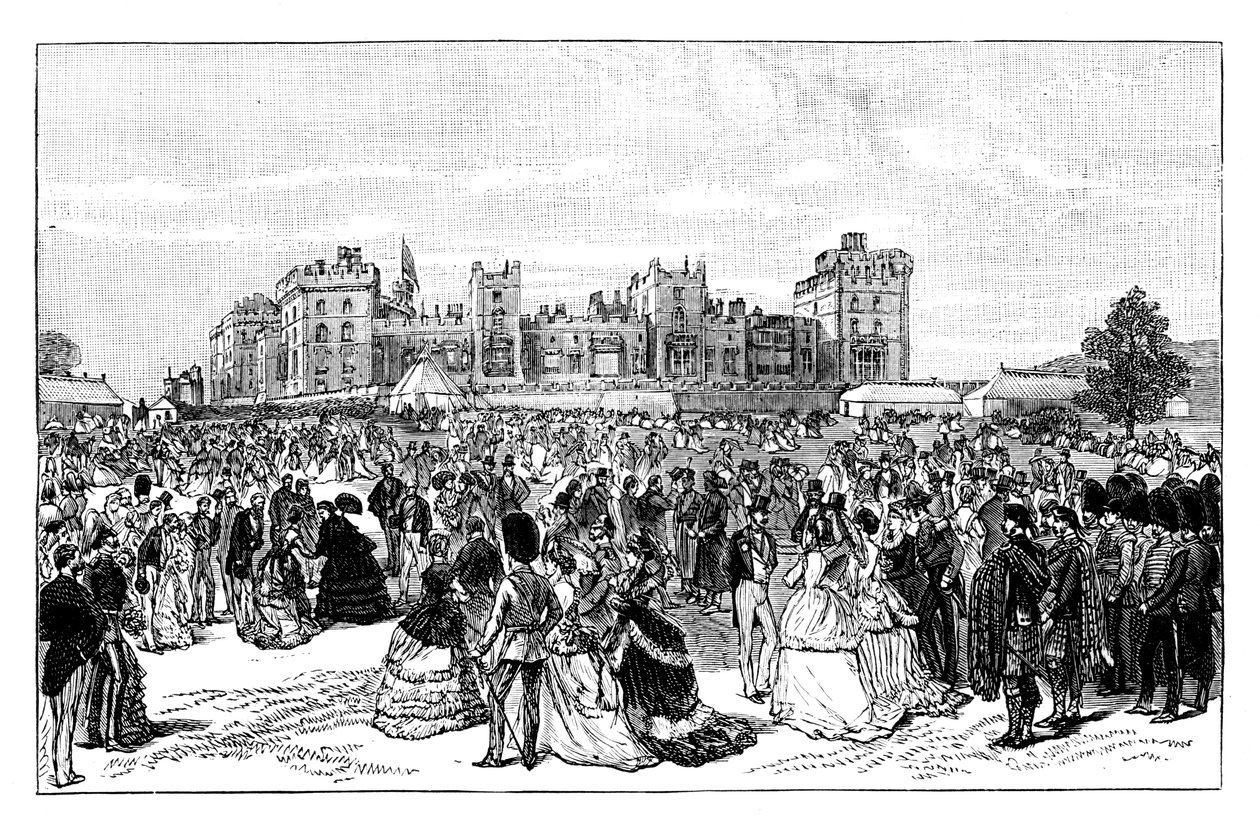 Festa no jardim no Castelo de Windsor, século XIX de Unbekannt