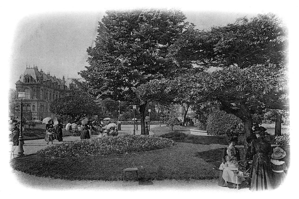 Jardins do Hotel de Ville, Le Havre, Normandia, França, início do século XX de Unbekannt