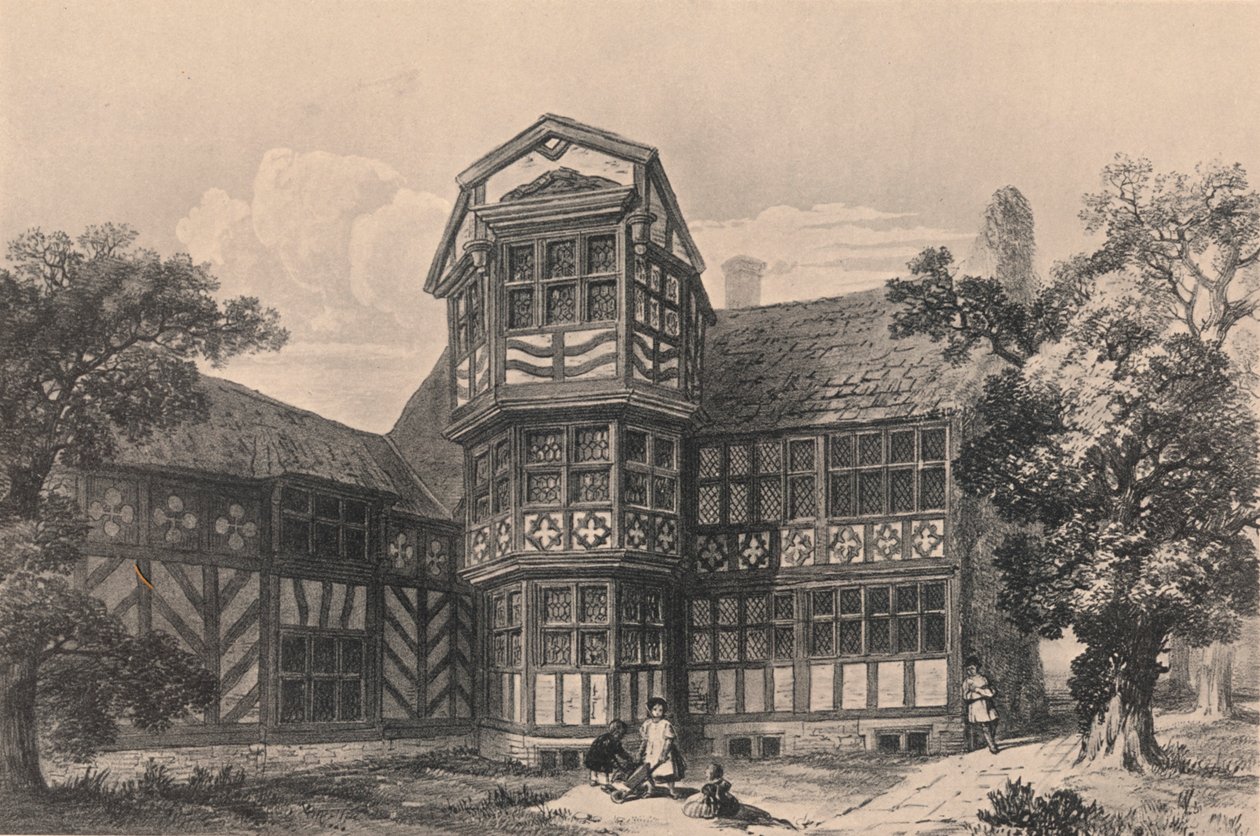 Antigo salão de Gawsworth, Cheshire, 1915 de Unbekannt