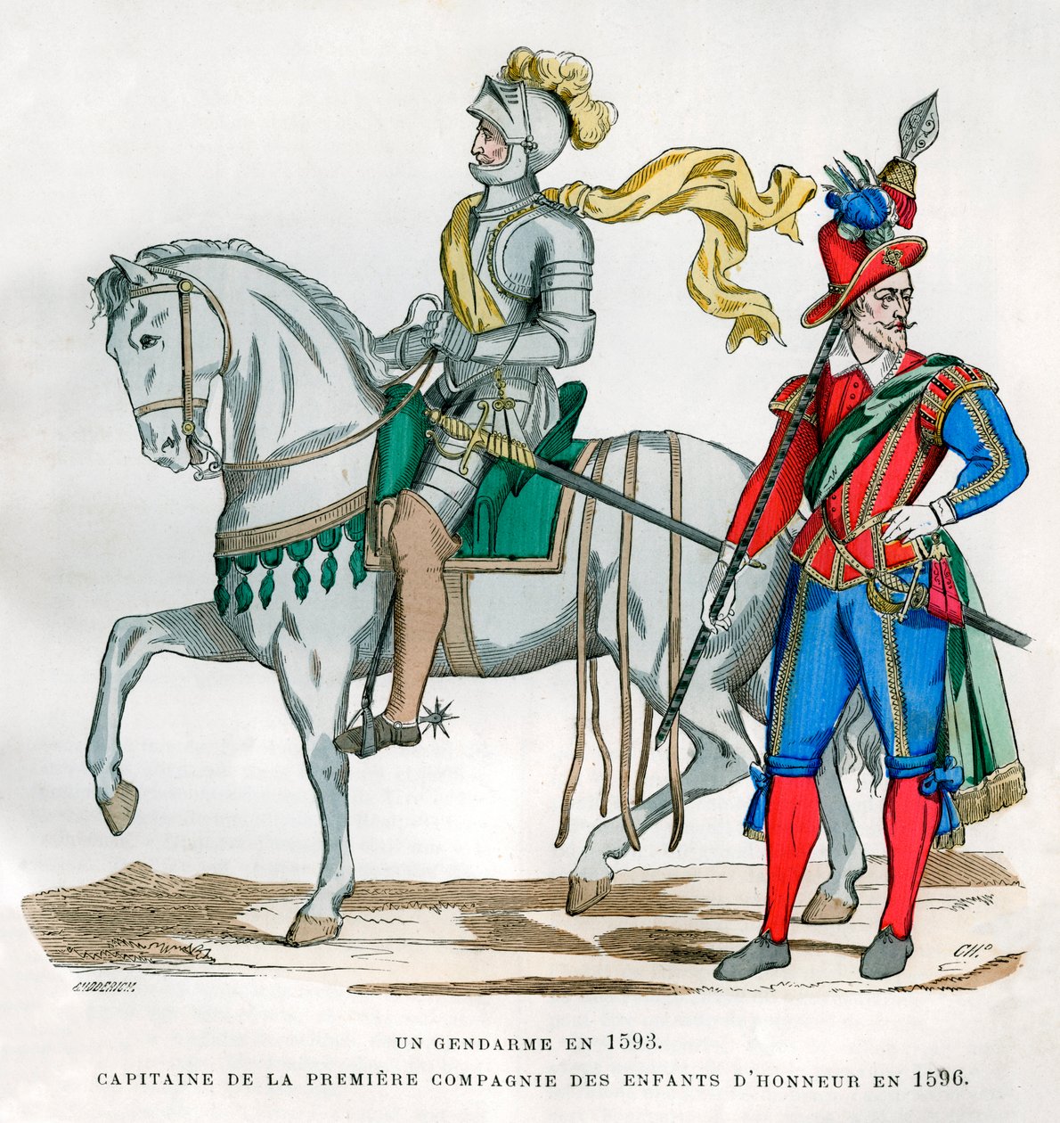 Gendarme, 1583, e capitão da 1ª Companhia dos Enfants dHonneur, 1596 1882-1884 de Unbekannt