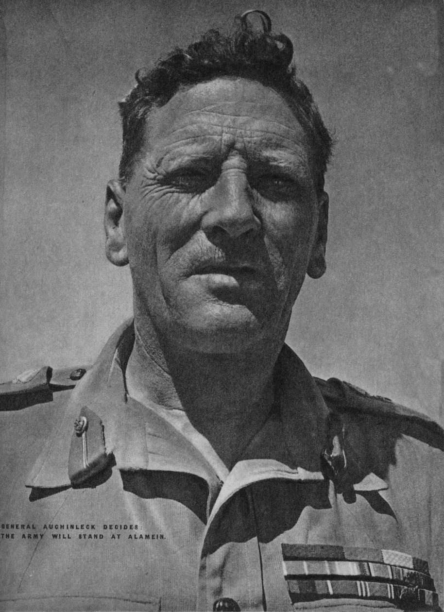O general Auchinleck decidiu que o exército permaneceria em Alamein, 1942 1944 de Unbekannt