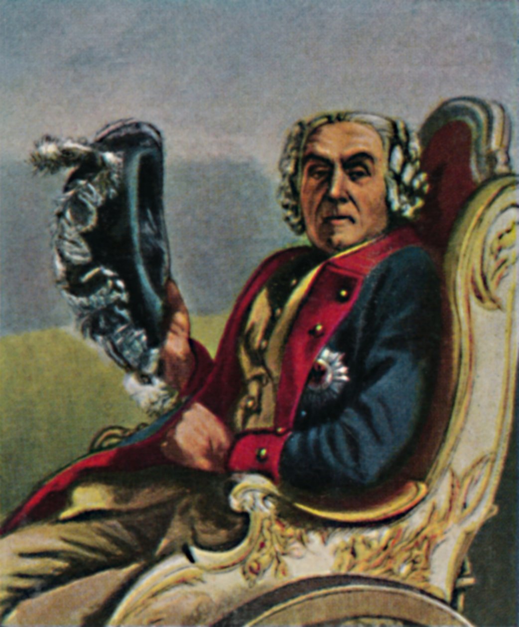 General Fouqué 1698-1774. - Pintura de Menzel, 1934. de Unbekannt