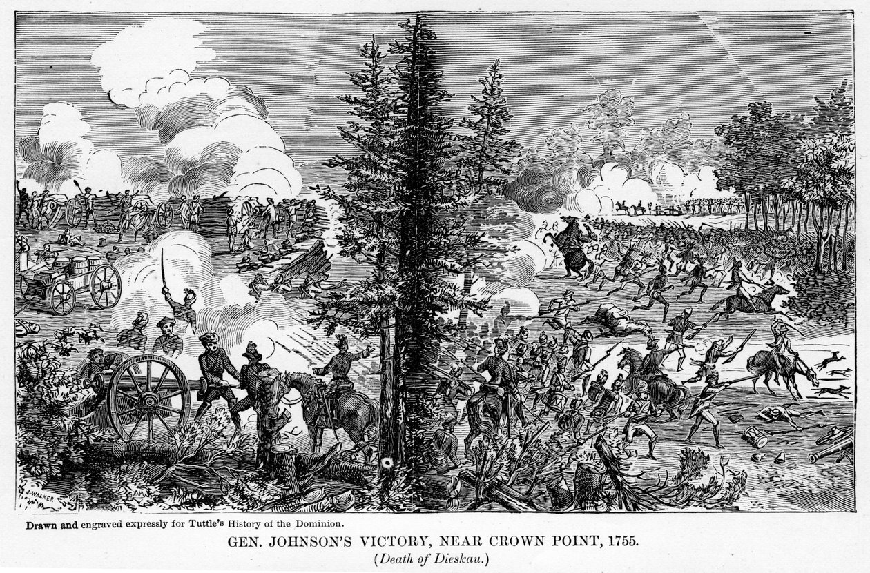 General Johnsons Victory, perto de Crown Point, 1755, 1877 de Unbekannt