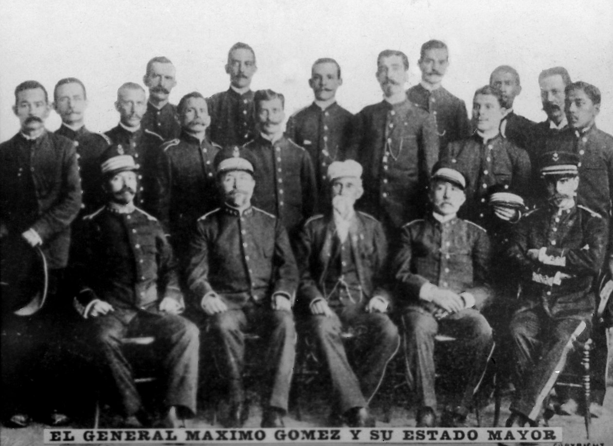 General Maximo Gomez e seus oficiais seniores, 1897, 1920 de Unbekannt