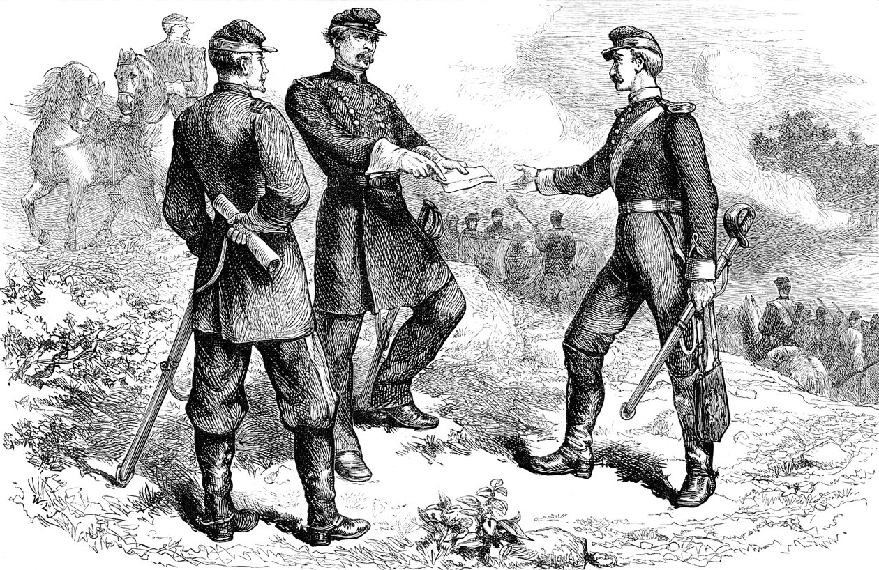 General McClellan na batalha de Antietam, Guerra Civil Americana, 1862 c1880 de Unbekannt
