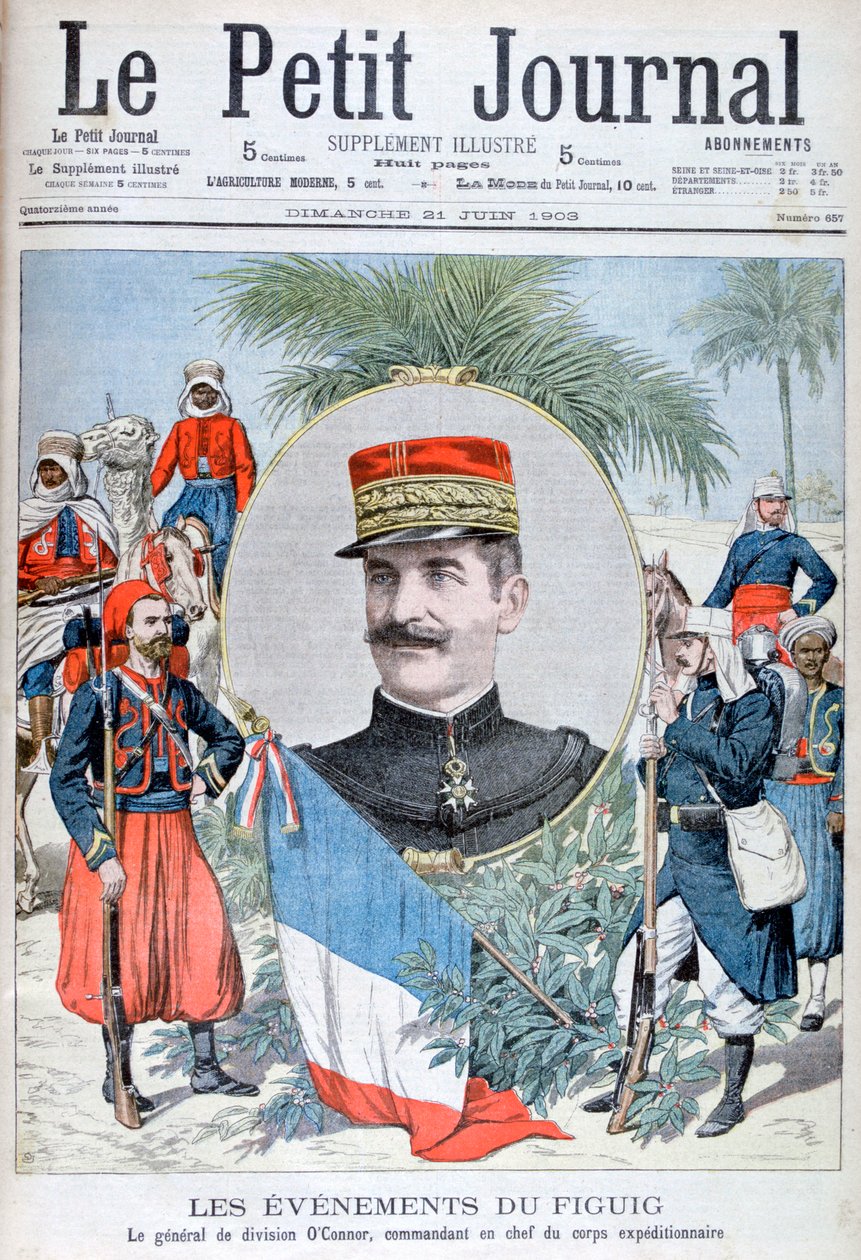 General OConnor, comandante da força expedicionária de Figuig, Marrocos, 1903. de Unbekannt