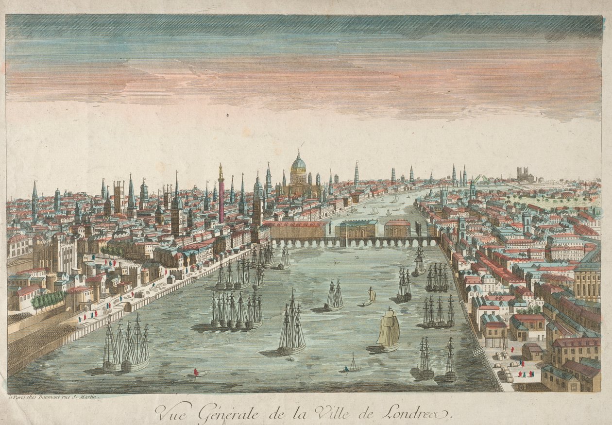 Vista geral de Londres, século XVIII. de Unbekannt