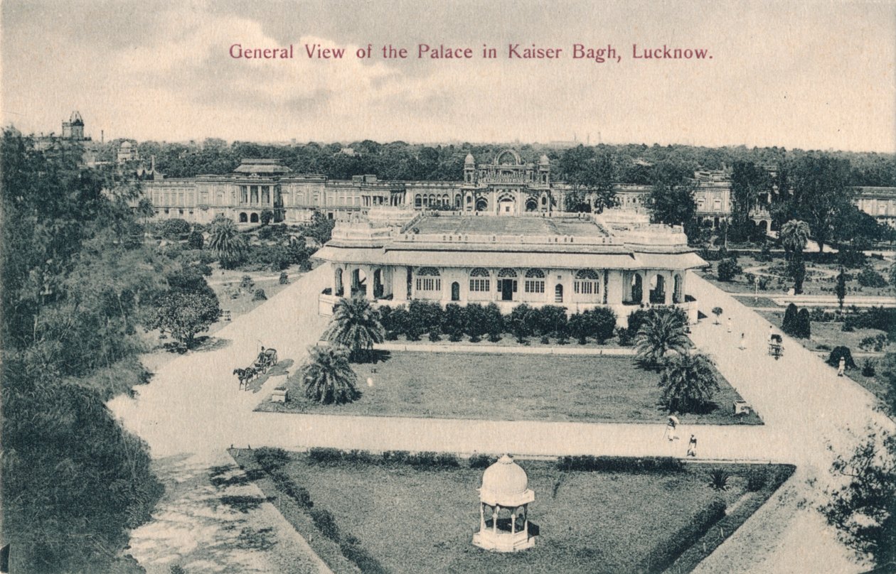 Vista geral do palácio em Kaiser Bagh, Lucknow, c1900 de Unbekannt