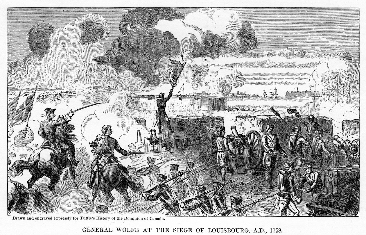 General Wolfe no cerco de Louisbourg, 1758 dC, 1877 de Unbekannt