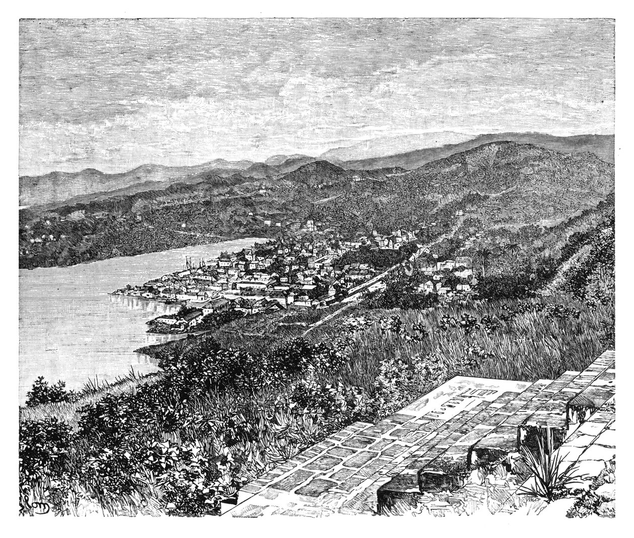 Vista geral de Castries, St Lucia Island, c1890 de Unbekannt