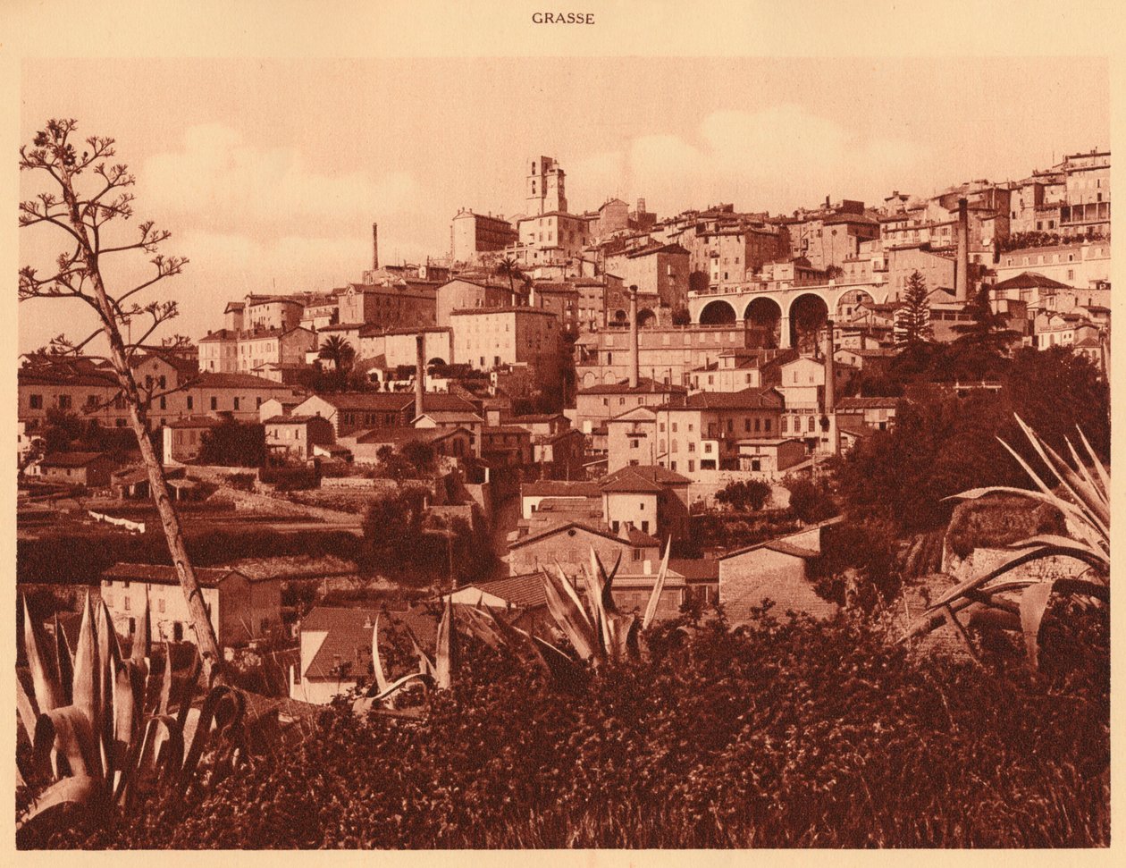 Vista geral de Grasse, 1930. de Unbekannt