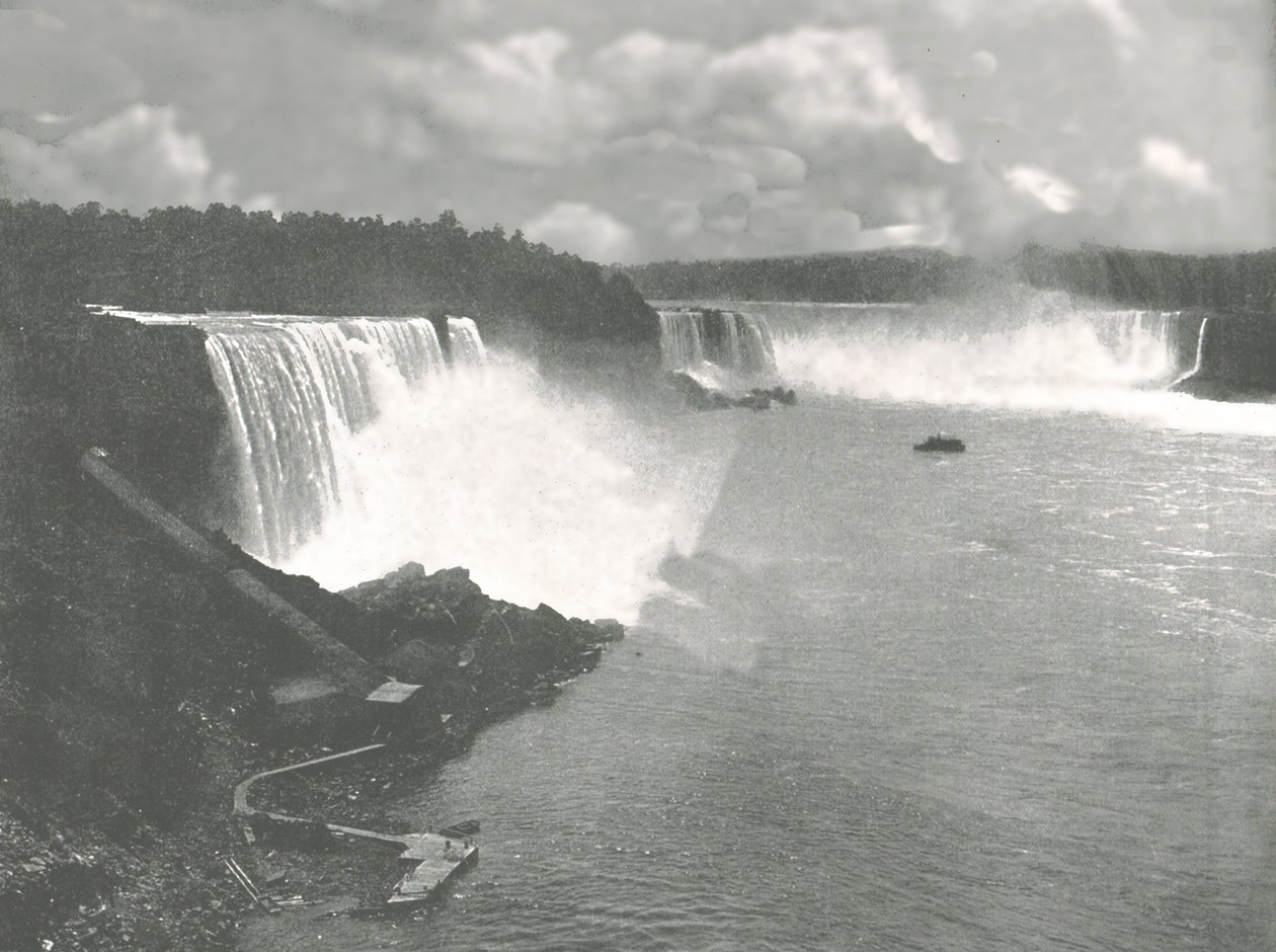Vista geral das Cataratas do Niágara, 1895. de Unbekannt